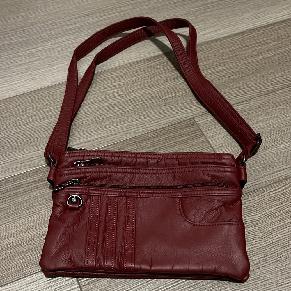 Elegant Burgundy Crossbody Bag